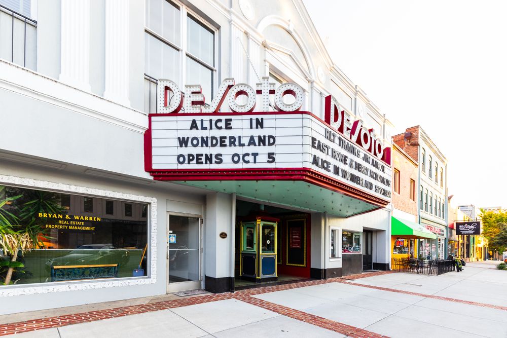 Side view of the Historic DeSoto Theatre