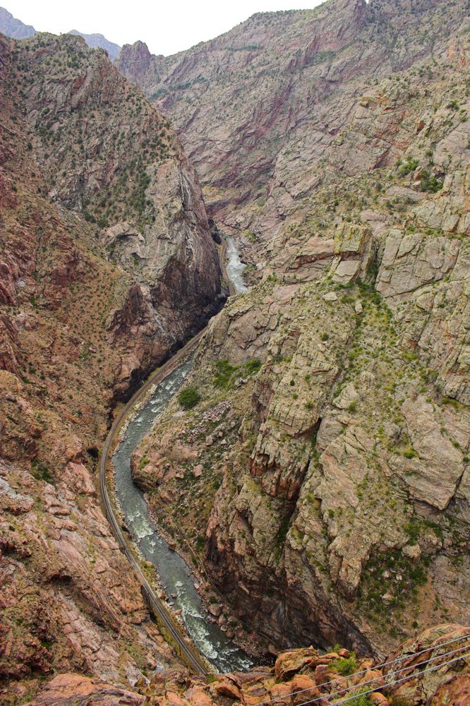Aerial view of Royal Gorge's rafting route