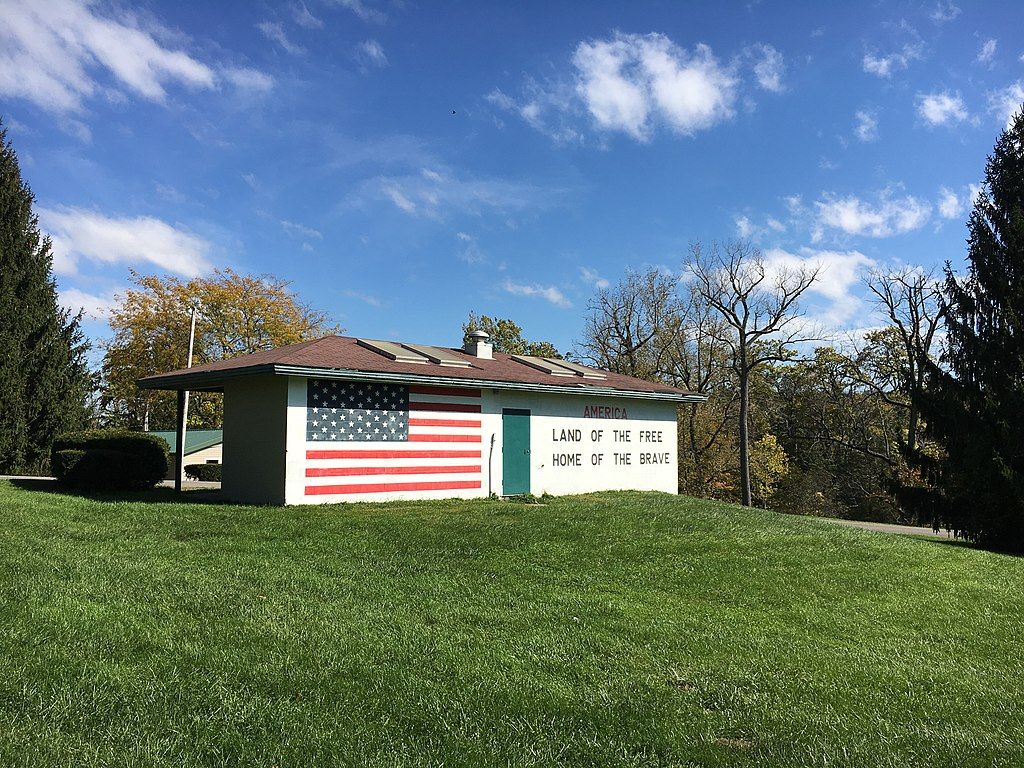 A small house at glen miller park.