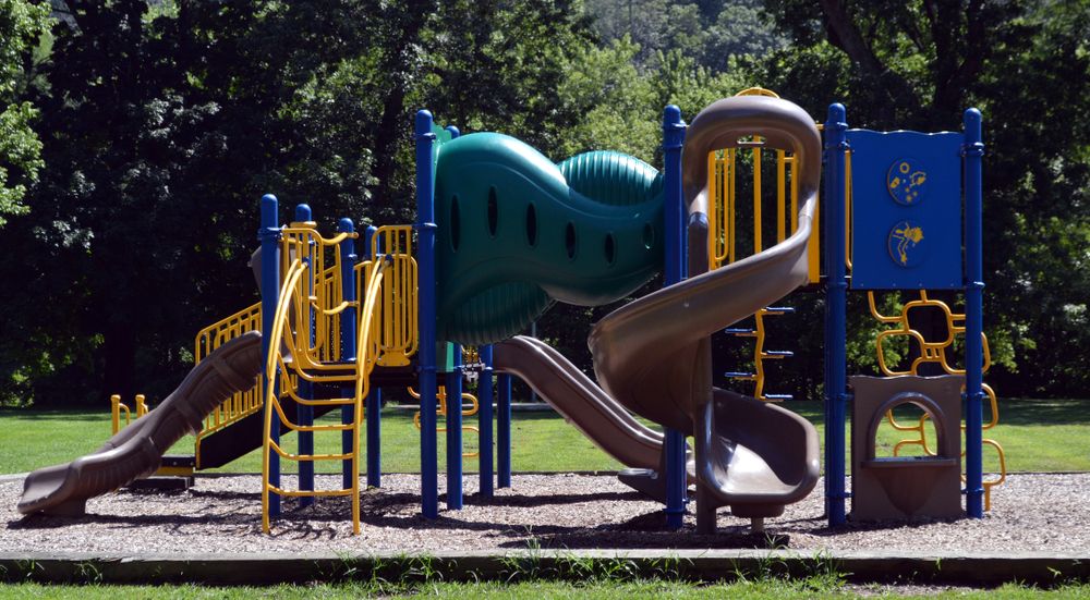 Slides for children at Fort Boonesborough State Park.