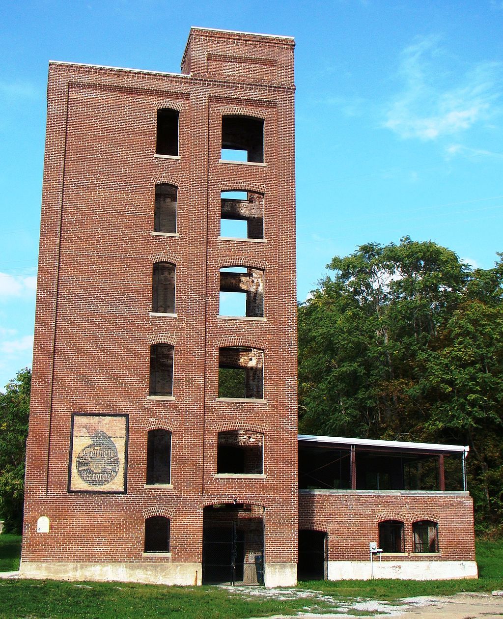 Front exterior view of the starr piano company building.