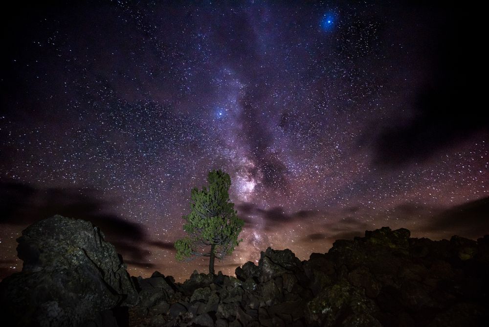 Milky way over Craters of the Moon National Monument