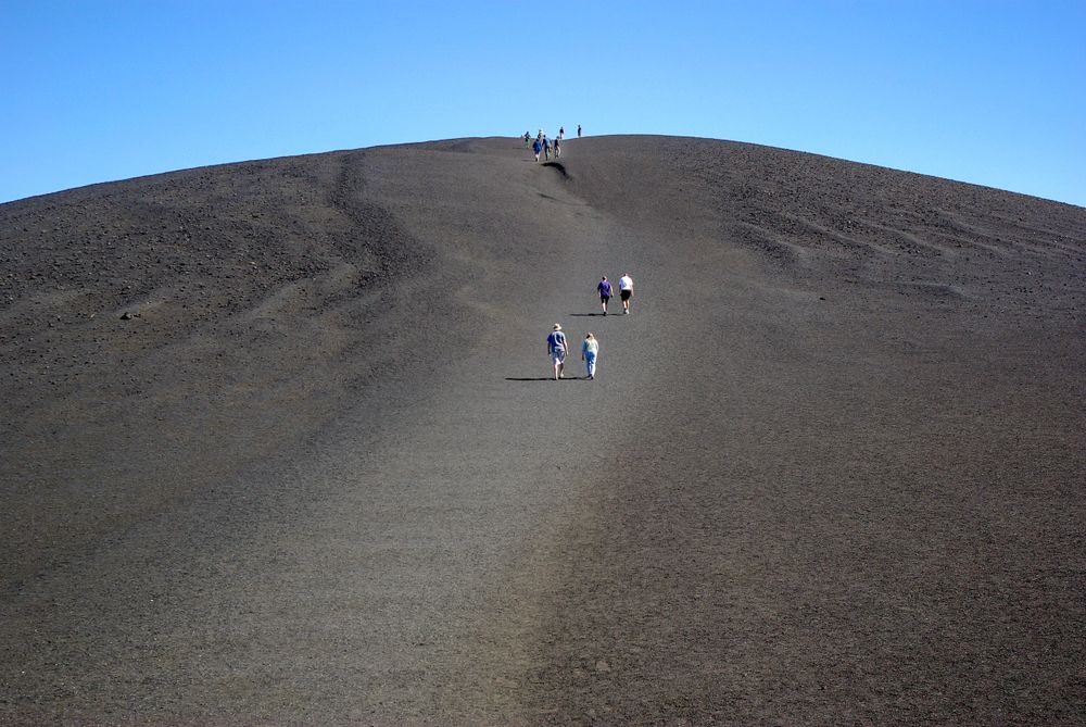 Hikers at Craters of the Moon National Monument
