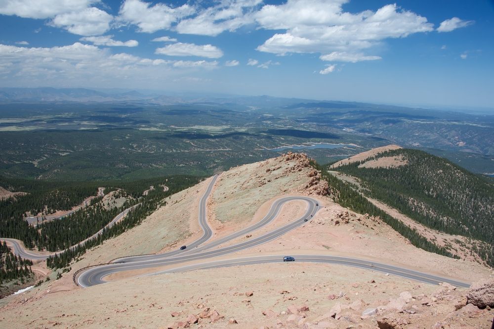 Aerial view of Pikes Peak