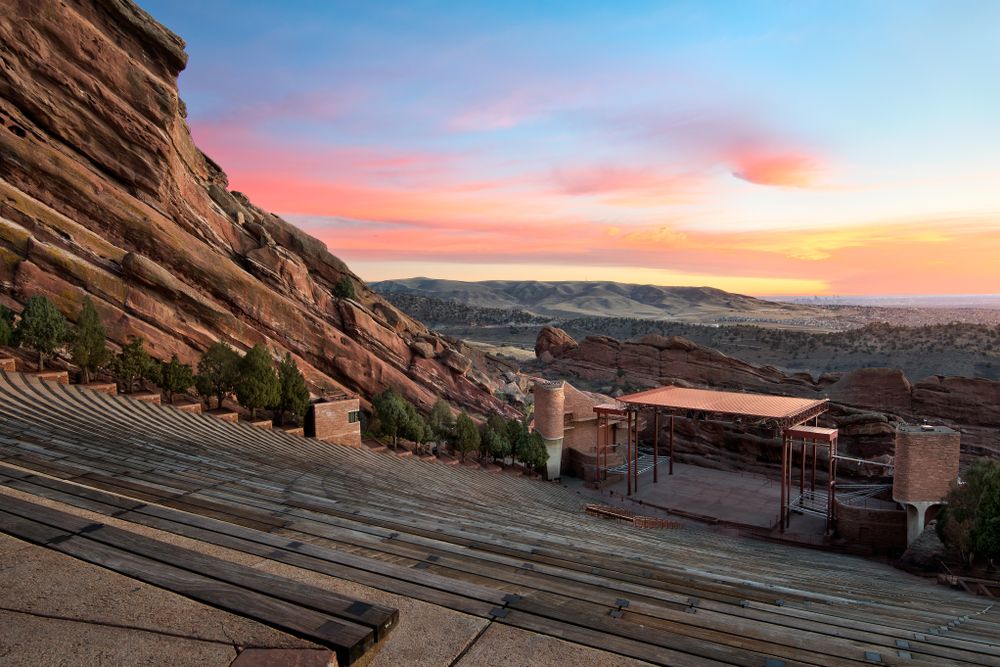 Main stage of the Amphitheatre of Red Rocks Park