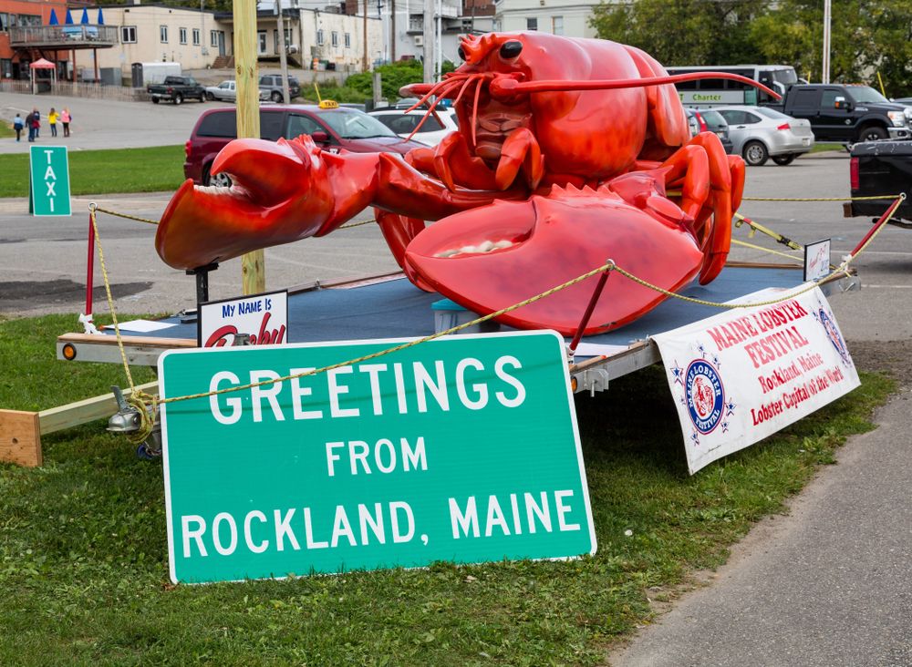 Lobster sculpture during the Maine Lobster Festival