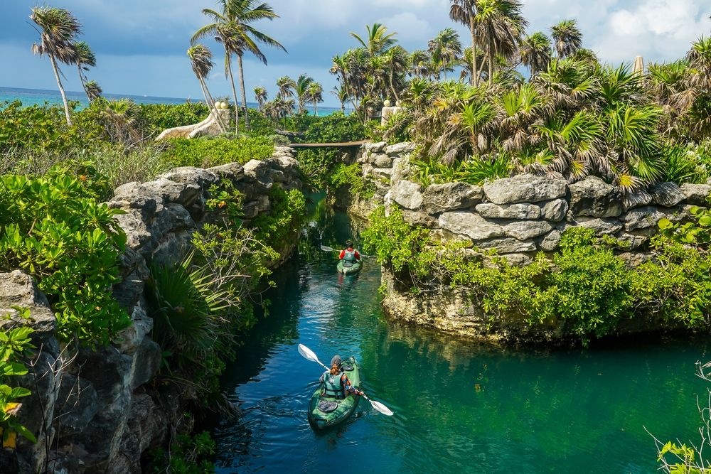 Kayaking at Xcaret Park