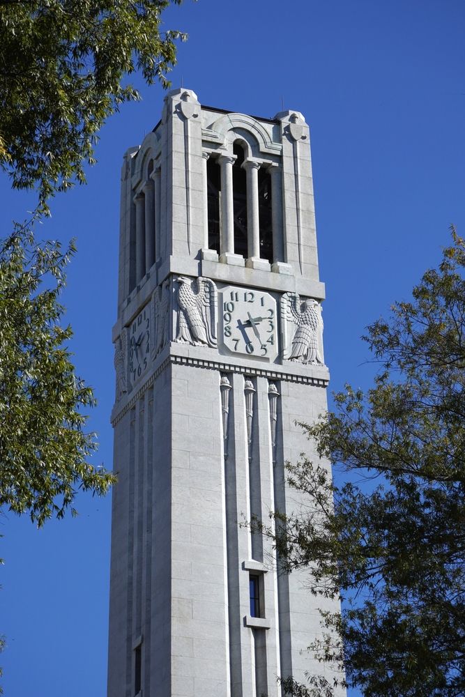 Top half of the the Memorial Belltower
