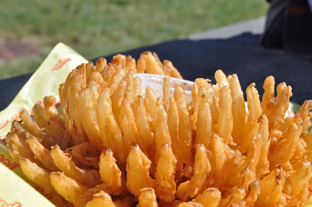 Blooming onion snack at North Carolina State Fair