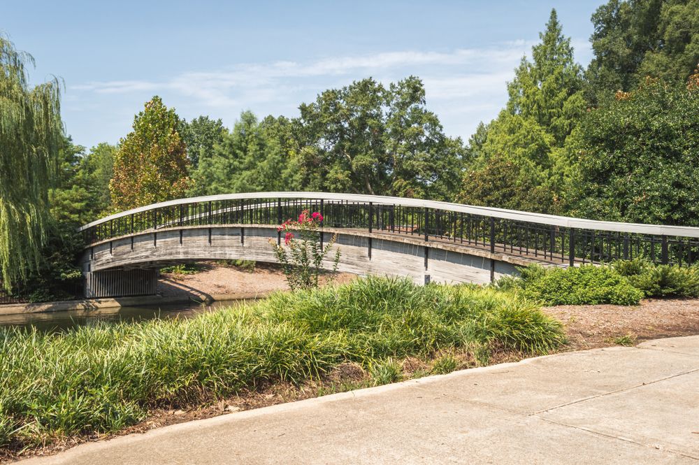 Arched bridge at Pullen Park