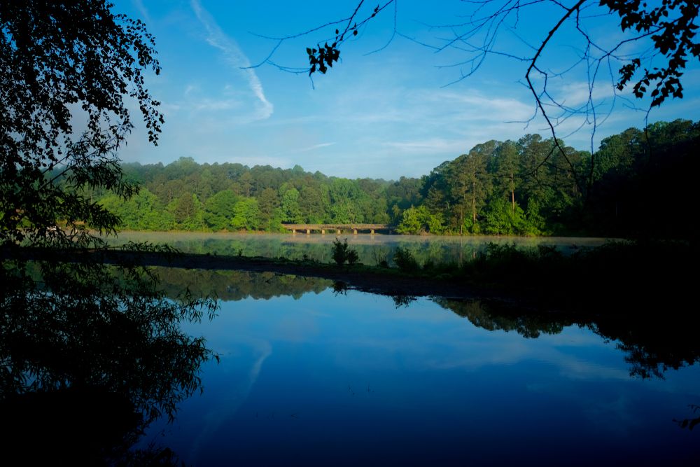The waters of Shelley Lake Park