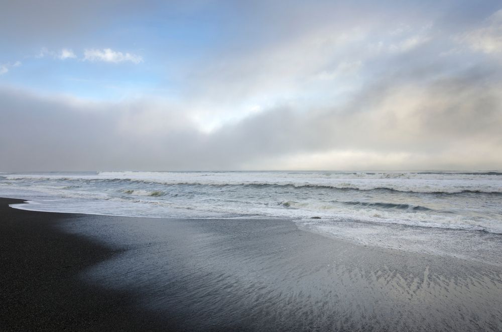 The waters of Gold Bluffs Beach