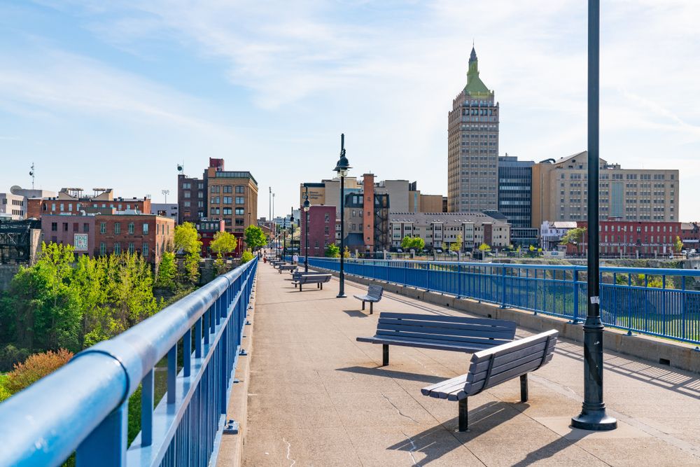 Benches along Genesee Riverway Trail