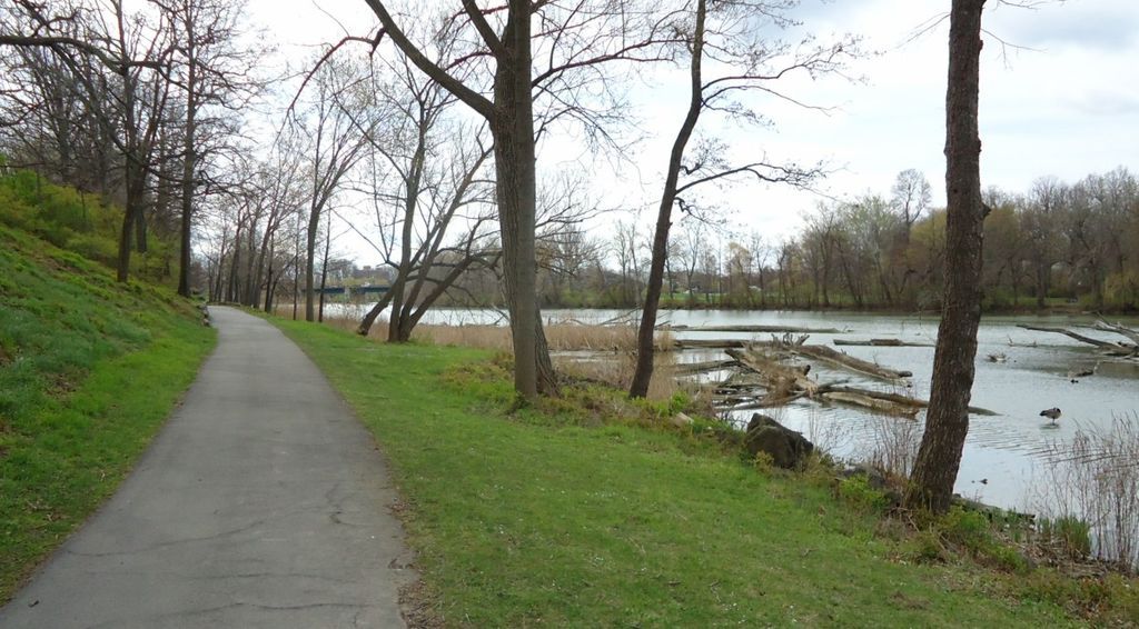 Paved pathway at Genesee Riverway Trail