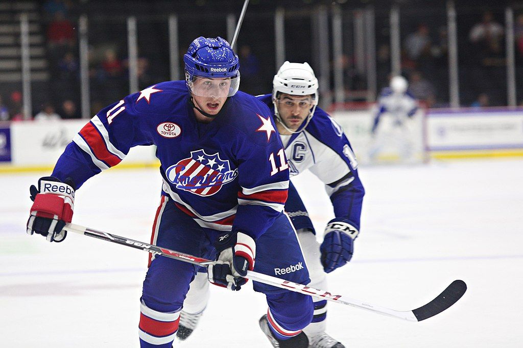 One of Rochester Americans hockey player