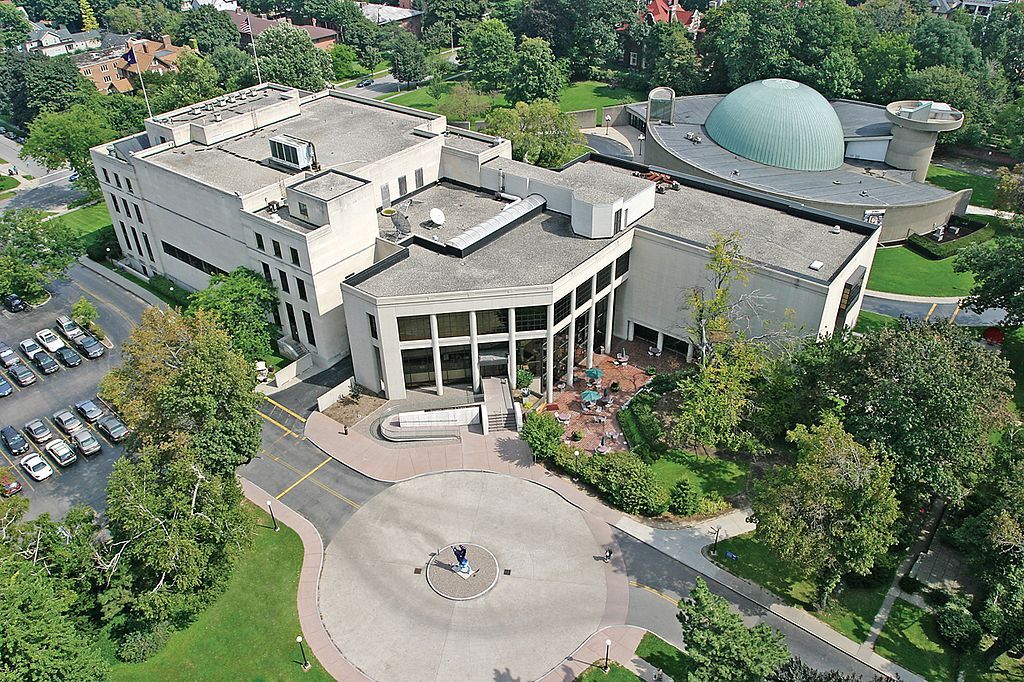 Aerial view of Rochester Museum & Science Center