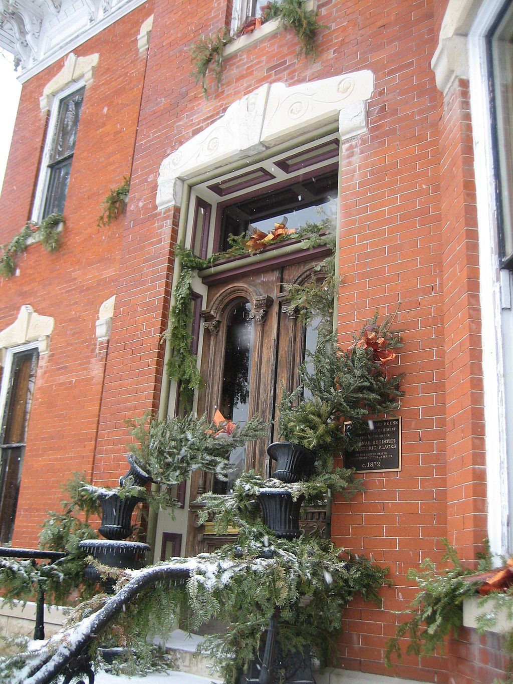 Entrance door of William H. Holcomb House