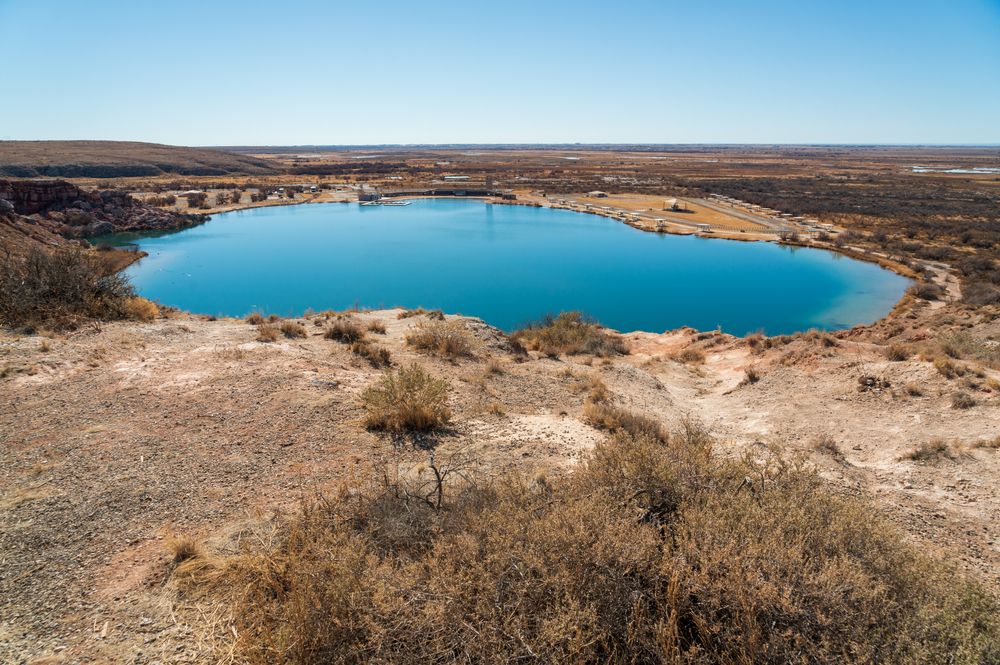 The calm waters of Bottomless Lakes State Park