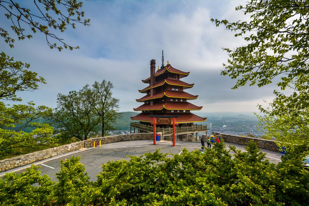 Daytime view of the Reading Pagoda