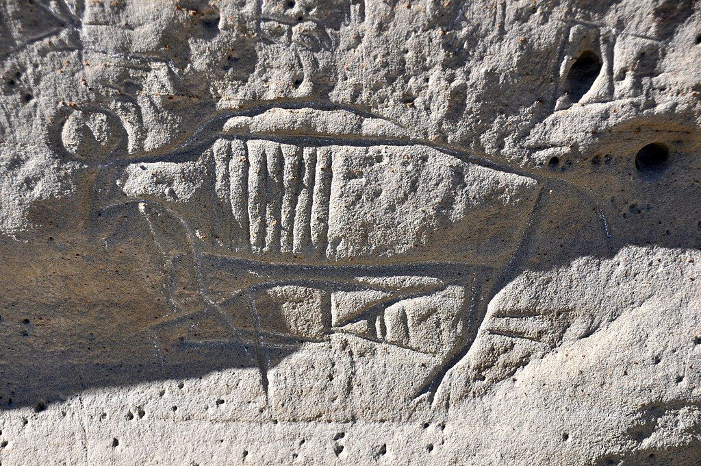 Mammal petroglyph at White Mountain Petroglyphs