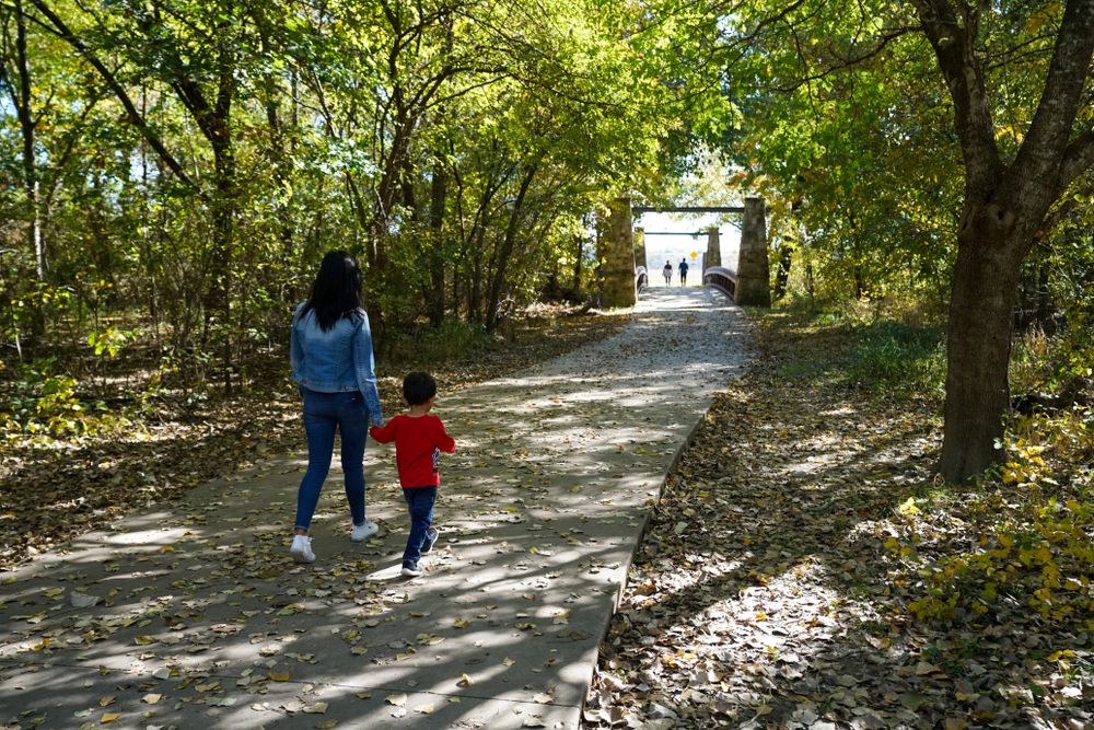 People at Oak Point Park and Nature Preserve