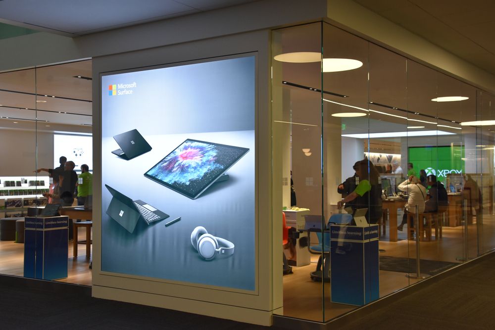 Interior of Microsoft Visitor Center