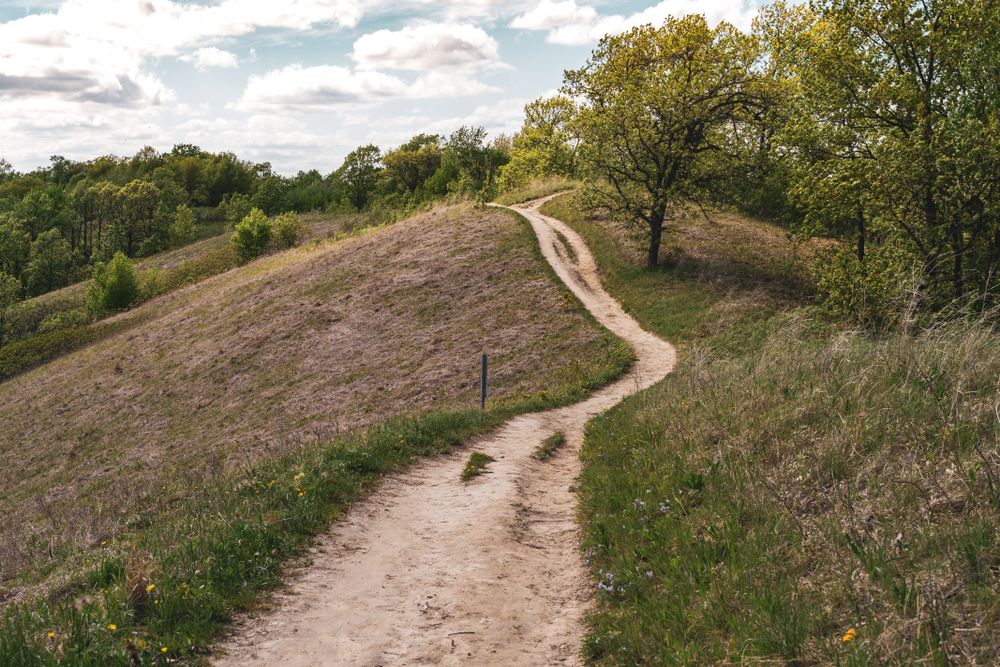 Hiking trail at Barn Bluff