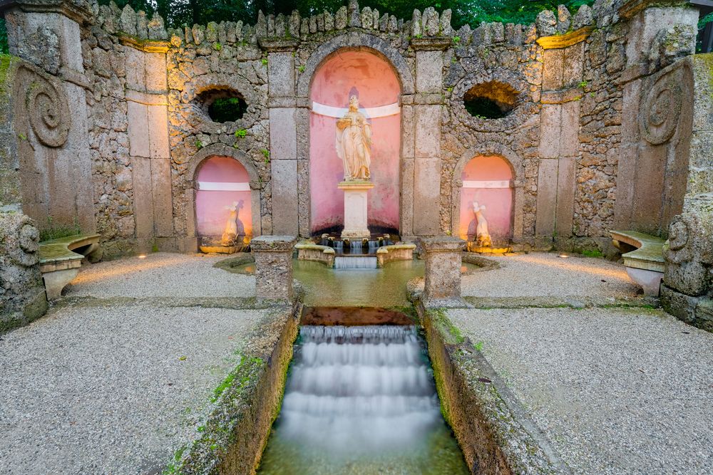 Water fountain at Hellbrunn Palace
