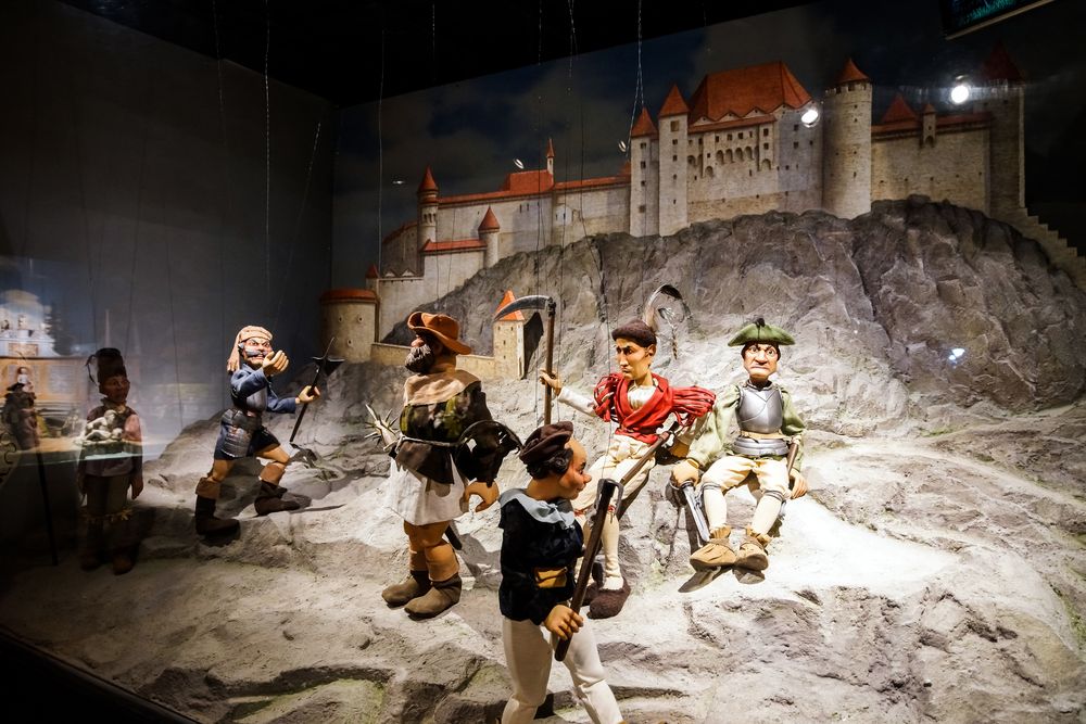 Puppets performing in Salzburg Marionette Theatre
