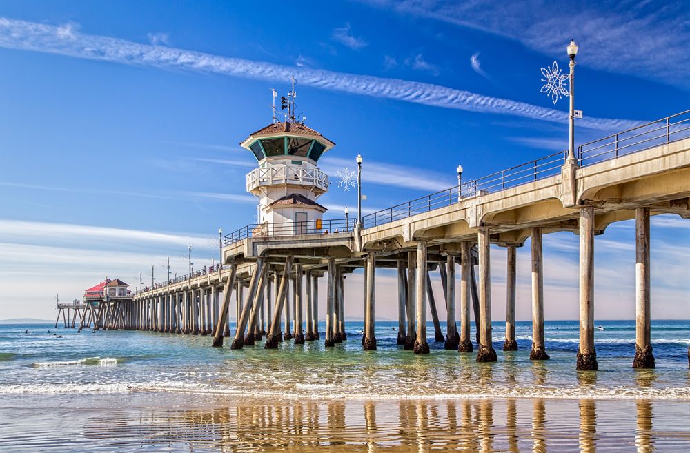 Daytime view of Huntington Beach Pier