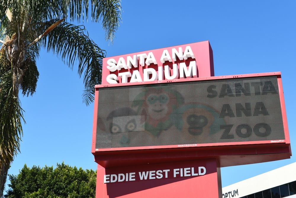 Signage of Santa Ana Stadium