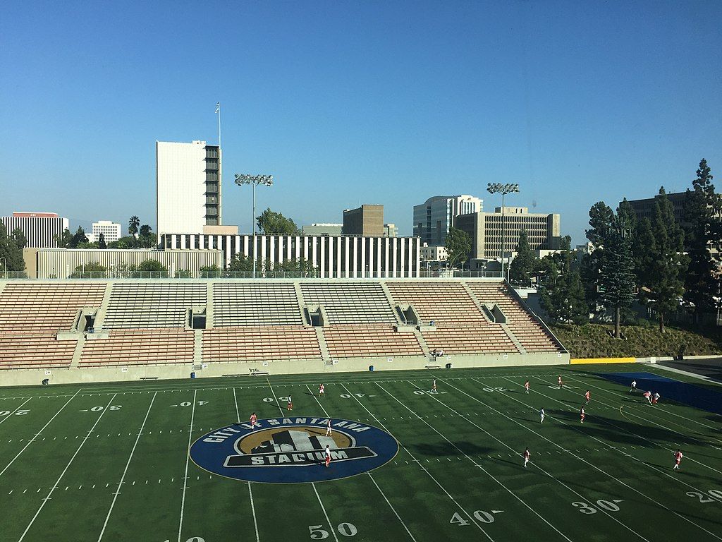 The field of Santa Ana Stadium