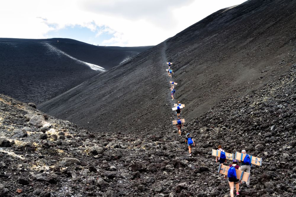 View of People in Cerro Negro