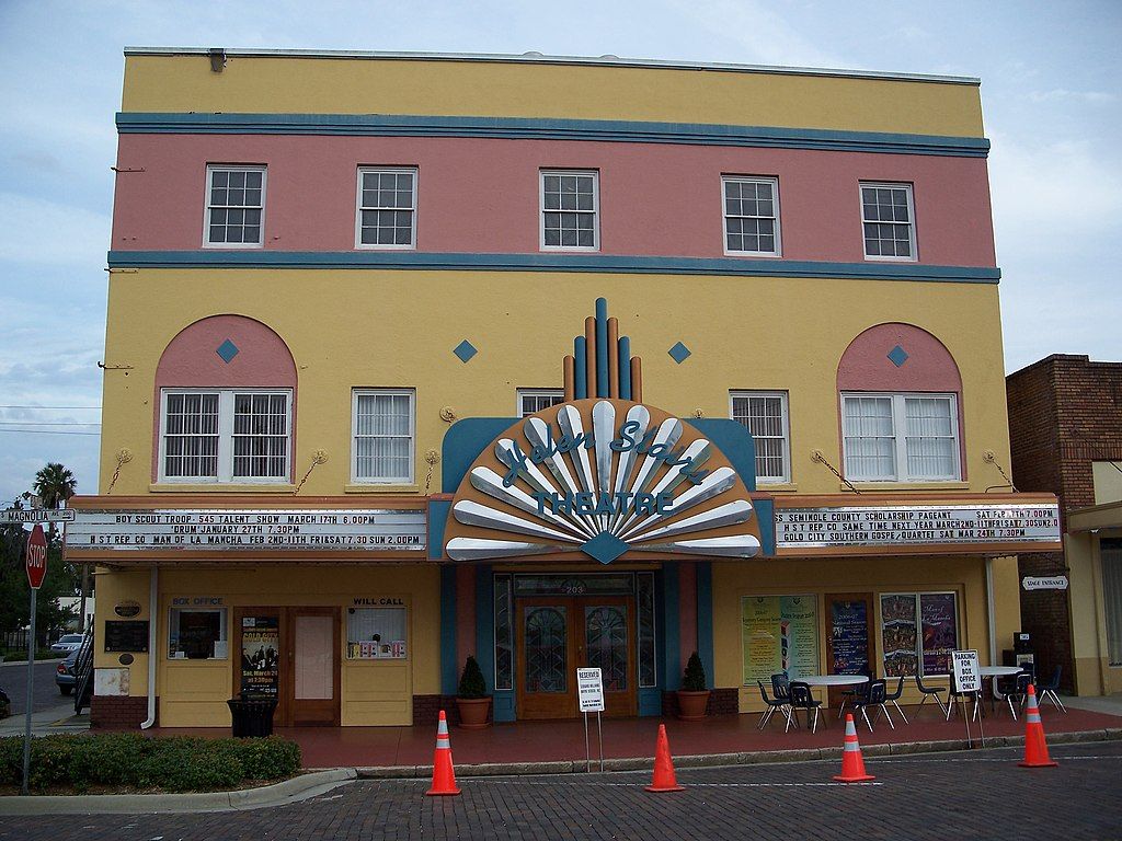 Name sign of Wayne Densch Performing Arts Center/Ritz Theatre