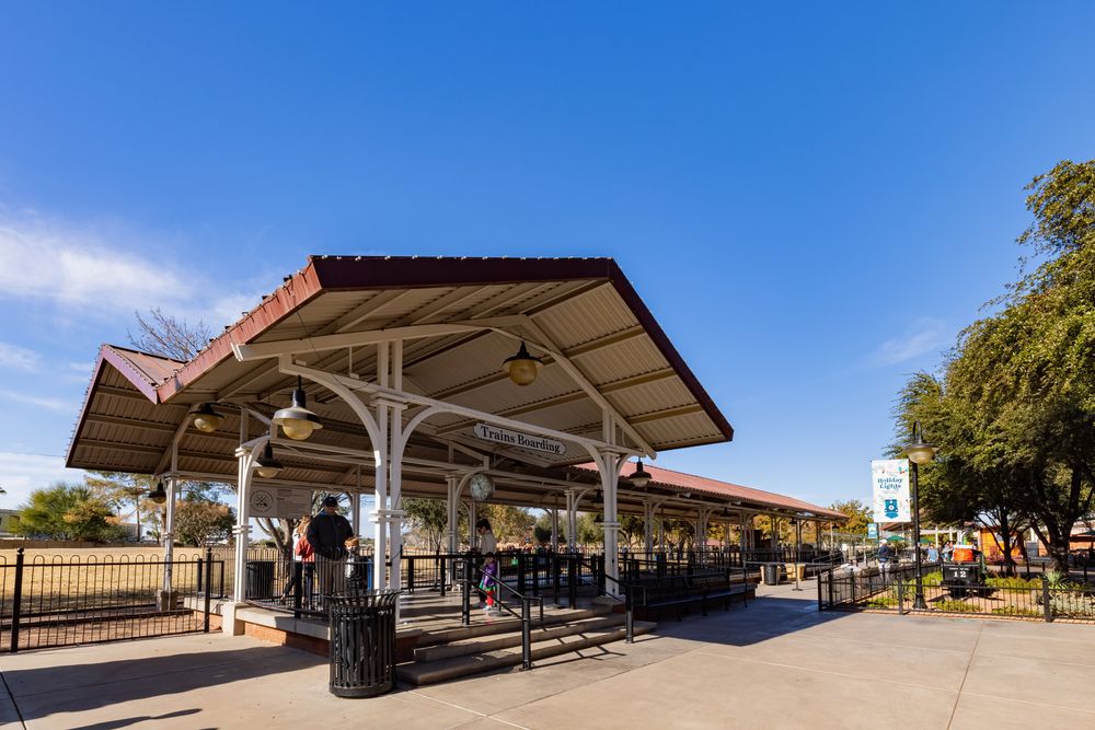 Boarding station at McCormick-Stillman Railroad Park