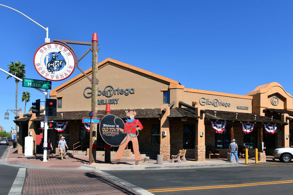 Welcome sign of Old Town Scottsdale