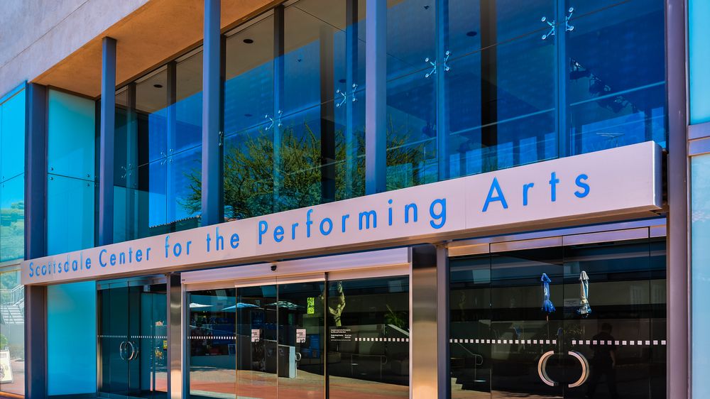 Building sign of Scottsdale Center for the Performing Arts