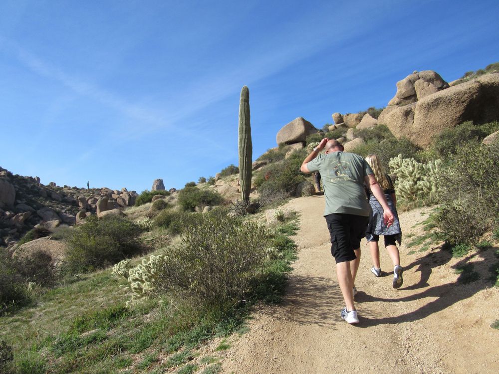 Hikers at Tom’s Thumb Trailhead