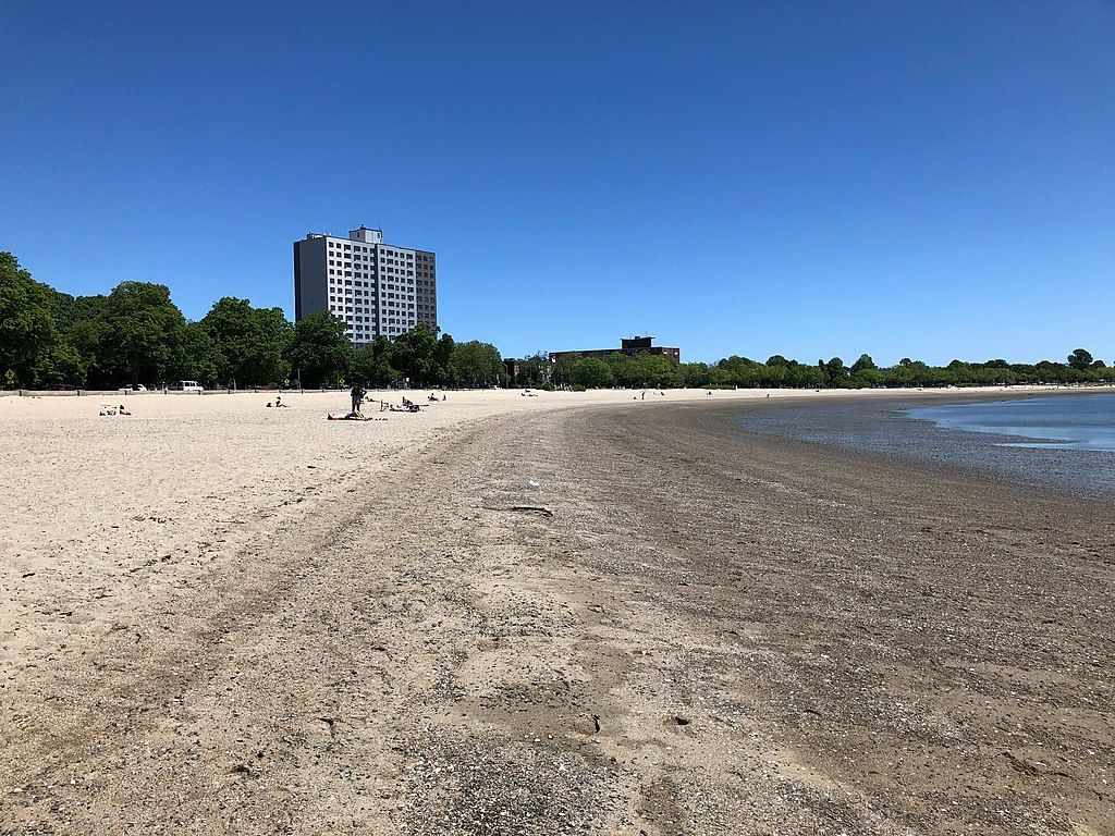 The sand of Carson Beach