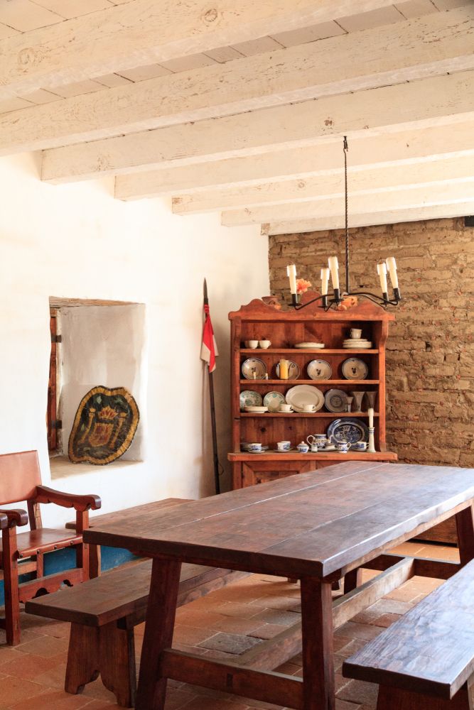 Interior of a house at El Presidio de Santa Bárbara State Historic Park