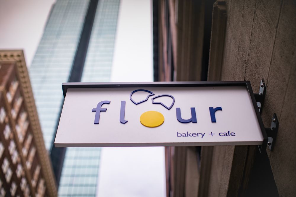 Signage of Flour Bakery