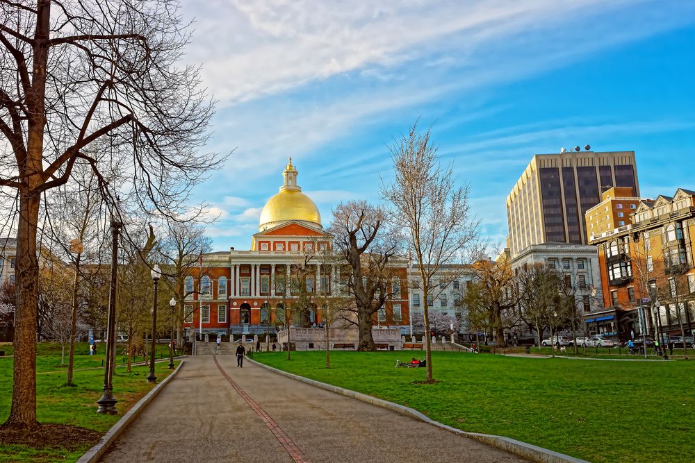 Massachusetts State House along the Freedom Trail