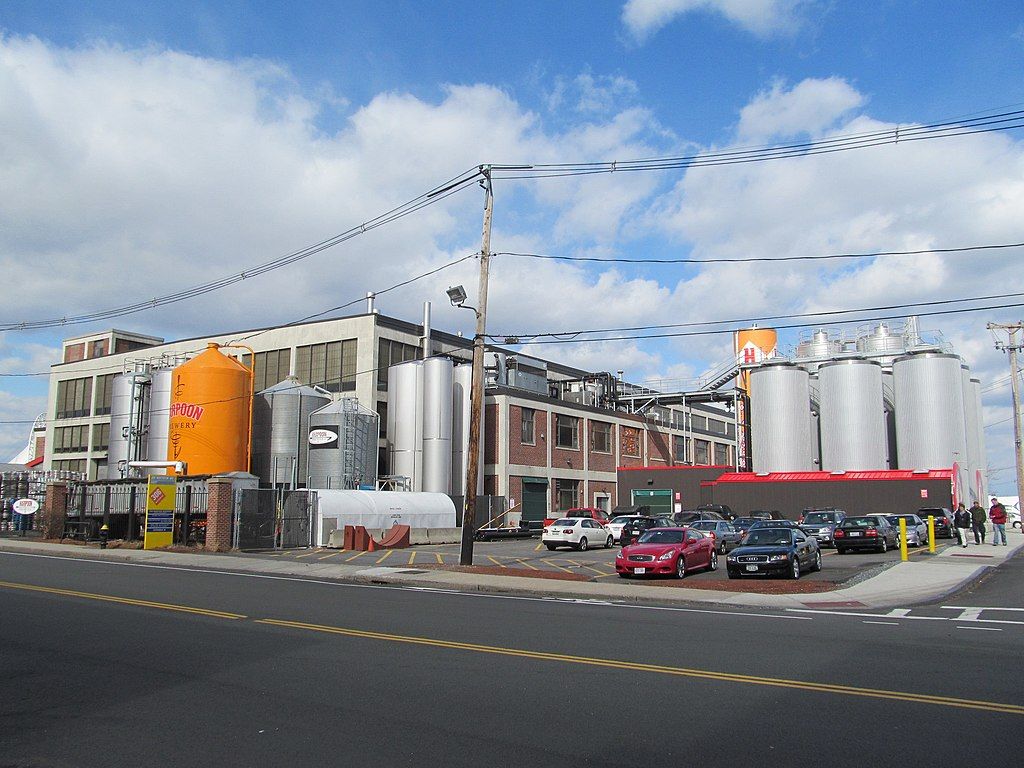 Exterior of the Harpoon Beer Hall
