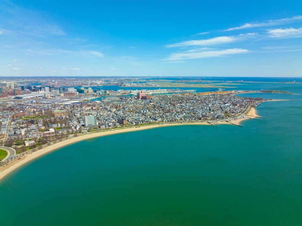Aerial view of L Street Beach