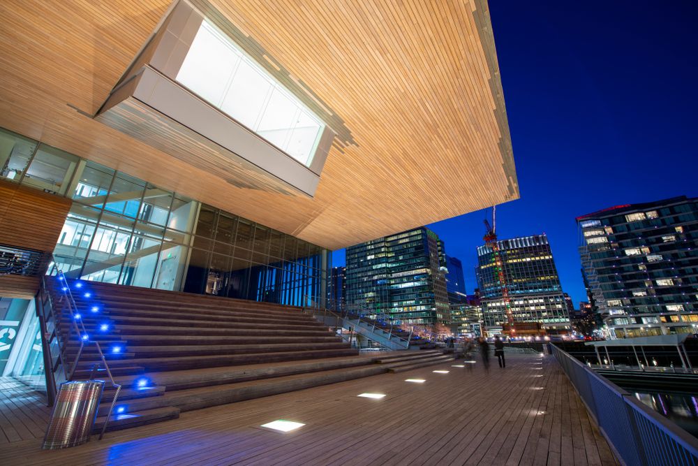 Steps leading to the Institute of Contemporary Art's entrance