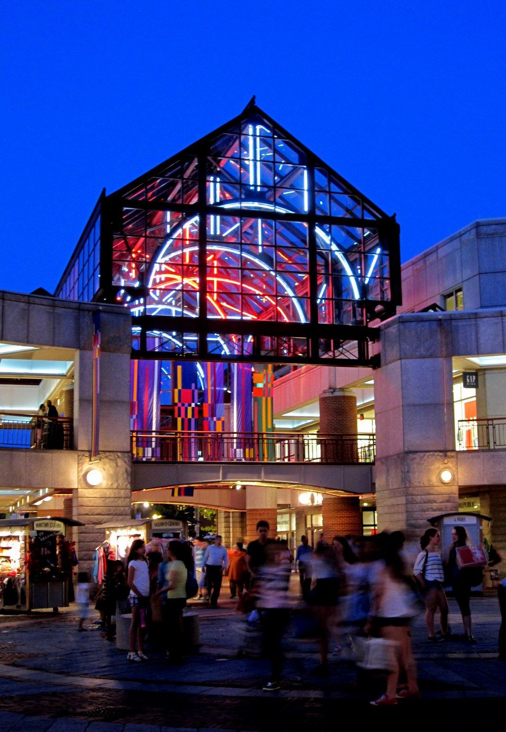 Night scene at Seaport District