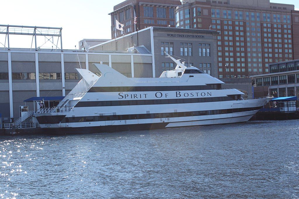 View of a docked Spirit of Boston ship