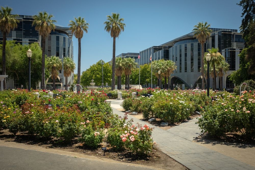 The grounds of California State Capitol Park