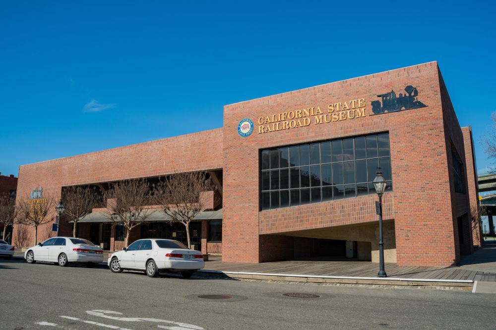 Exterior of the California State Railroad Museum