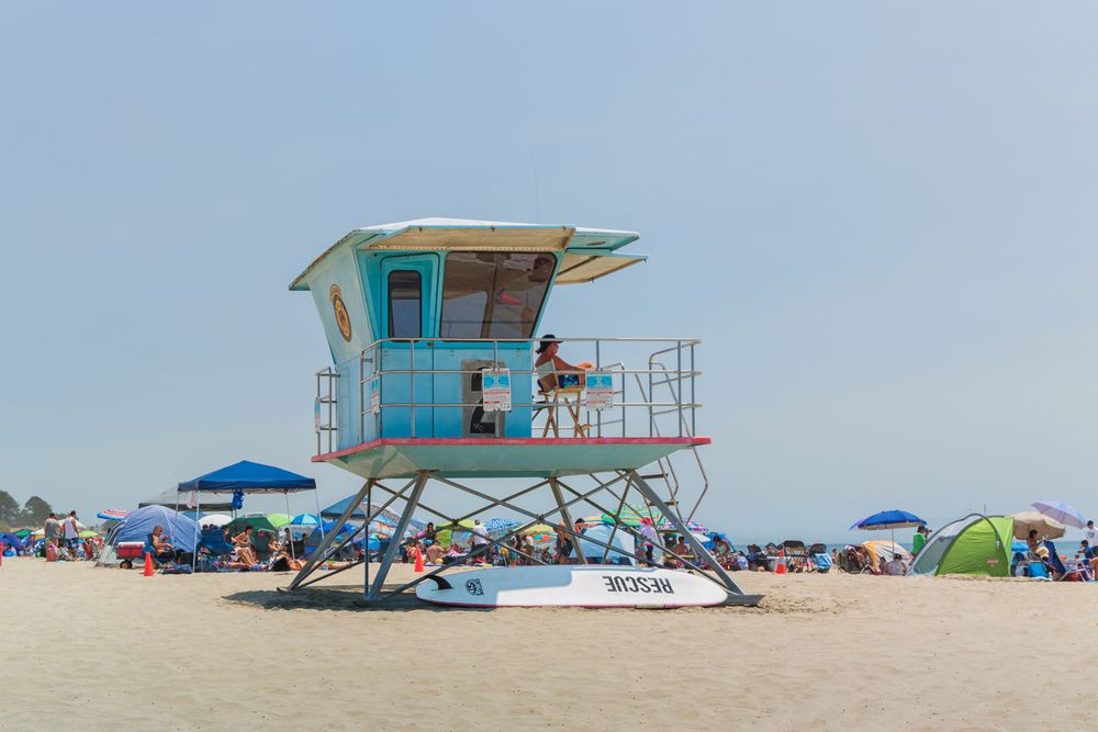 Lifeguard tower at Cowell Beach
